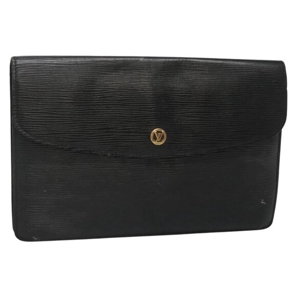 LOUIS VUITTON Epi Montaigne 27 Clutch Bag Black - Picture 1 of 16